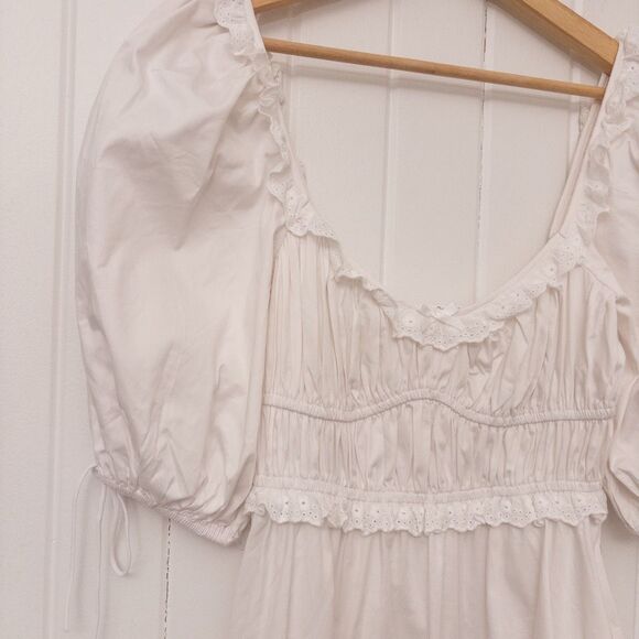 For Love and Lemons Jackson Mini Dress White Size Medium - Picture 3 of 12